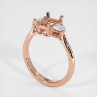14K Rose Gold Three Stone Ring Setting Video