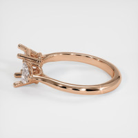 18K Rose Gold Three Stone Ring Setting Image