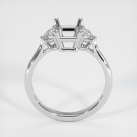 14K White Gold Three Stone Ring Setting Image