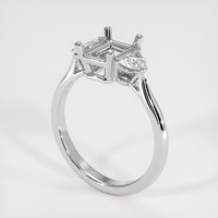 18K White Gold Three Stone Ring Setting Video