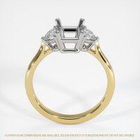 14K White & Yellow Three Stone Ring Setting Image