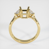 10K Yellow Gold Three Stone Ring Setting Image