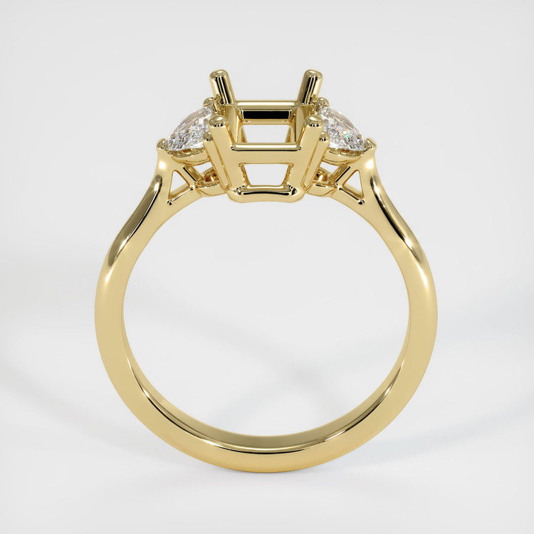14K Yellow Gold Three Stone Ring Setting