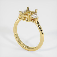 18K Yellow Gold Three Stone Ring Setting Video