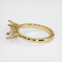 18K Yellow Gold Three Stone Ring Setting Image
