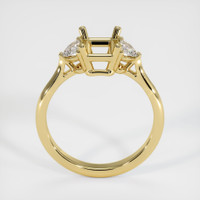 18K Yellow Gold Three Stone Ring Setting Image