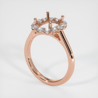 14K Rose Gold Halo Ring Setting Video