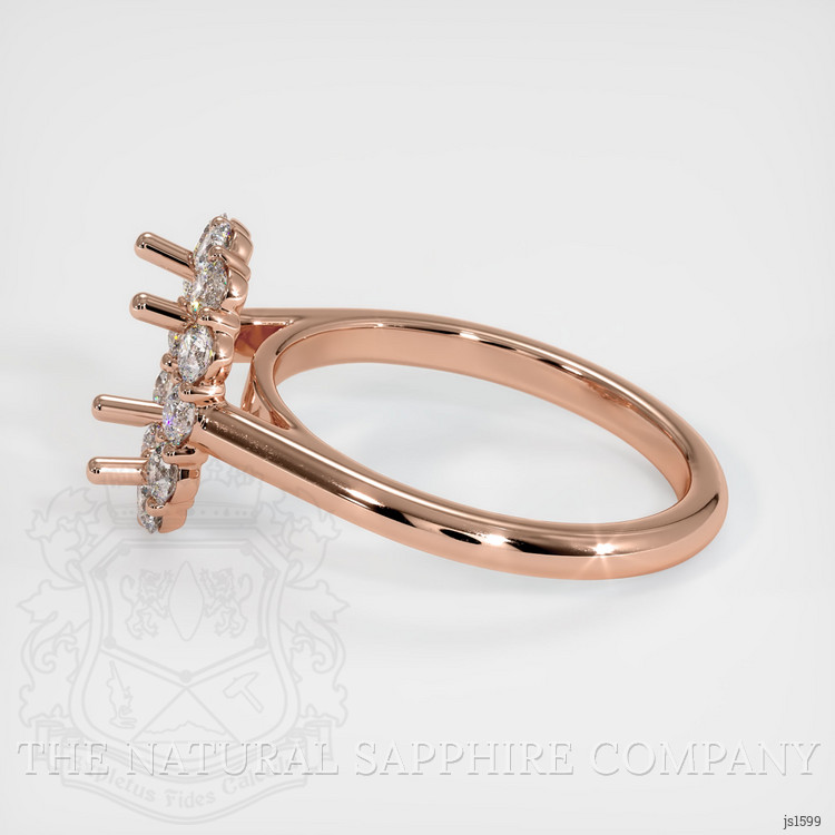 14K Rose Gold Halo Ring Setting