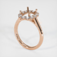 18K Rose Gold Halo Ring Setting Video