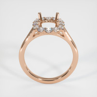 18K Rose Gold Halo Ring Setting Image