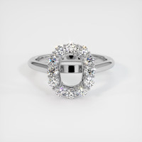 10K White Gold Halo Ring Setting Image