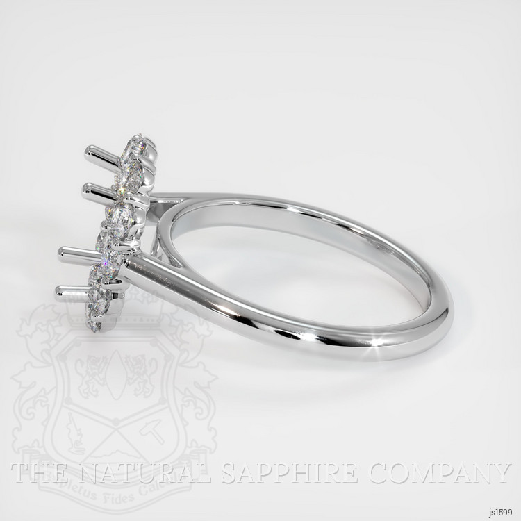 14K White Gold Halo Ring Setting