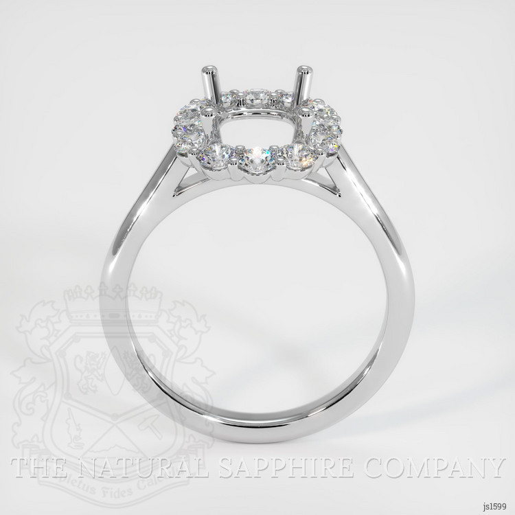 14K White Gold Halo Ring Setting