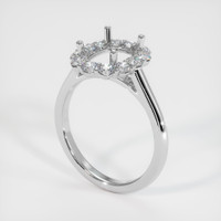 18K White Gold Halo Ring Setting Video