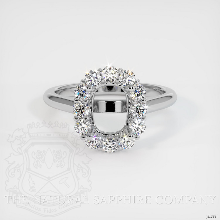 18K White Gold Halo Ring Setting