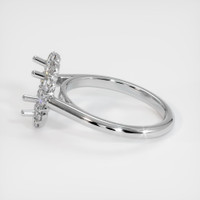 18K White Gold Halo Ring Setting Image