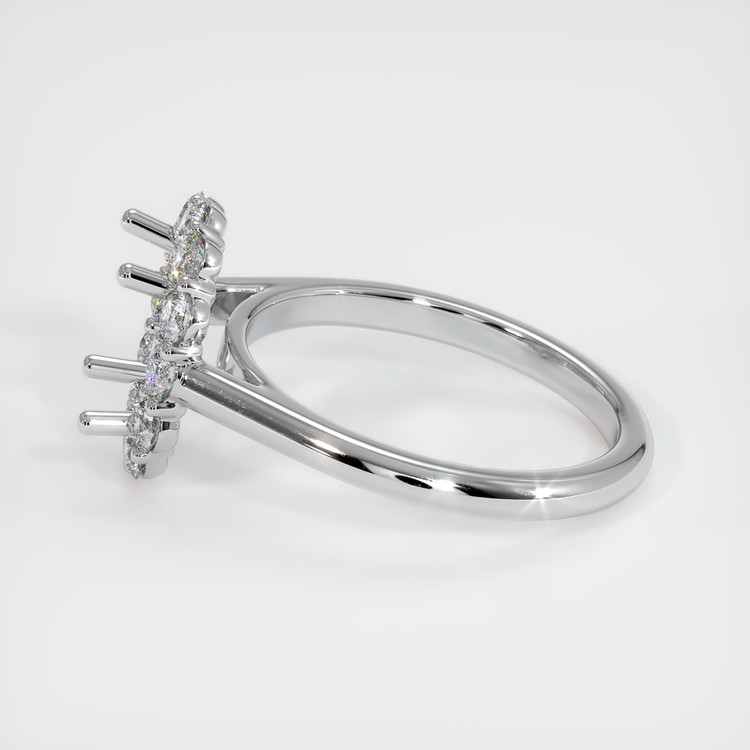 18K White Gold Halo Ring Setting