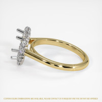 14K White & Yellow Halo Ring Setting Image