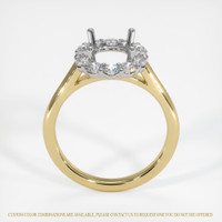 14K White & Yellow Halo Ring Setting Image