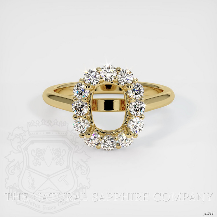 10K Yellow Gold Halo Ring Setting