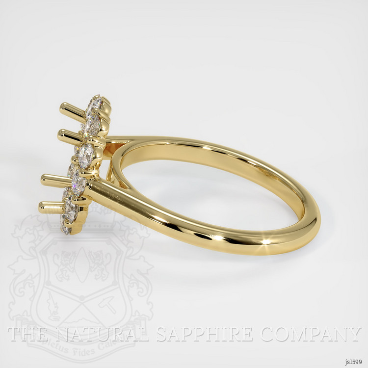 10K Yellow Gold Halo Ring Setting
