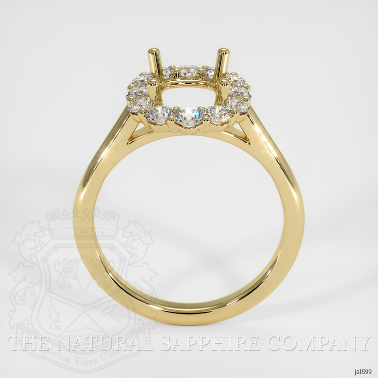 10K Yellow Gold Halo Ring Setting