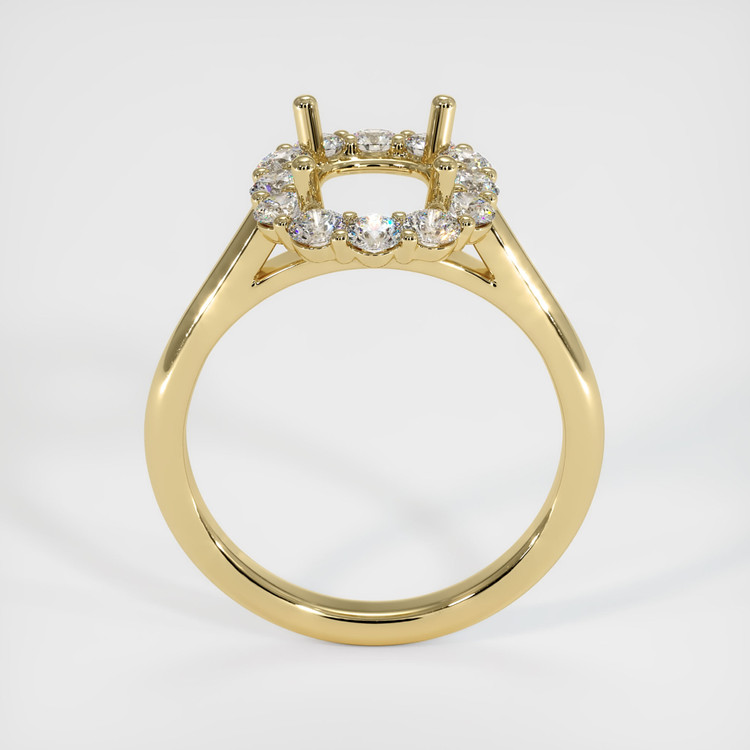 10K Yellow Gold Halo Ring Setting