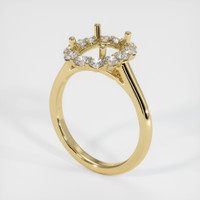 14K Yellow Gold Halo Ring Setting Video