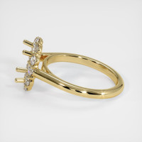 14K Yellow Gold Halo Ring Setting Image