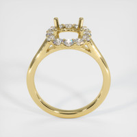 18K Yellow Gold Halo Ring Setting Image