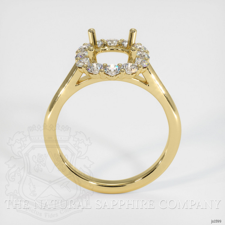18K Yellow Gold Halo Ring Setting