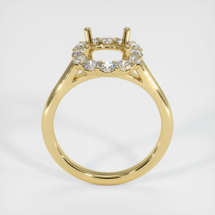 18K Yellow Gold Halo Ring Setting