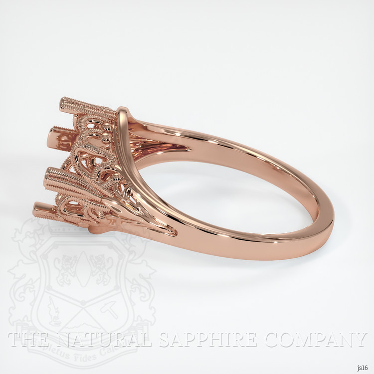 14K Rose Gold Antique Style Ring Setting