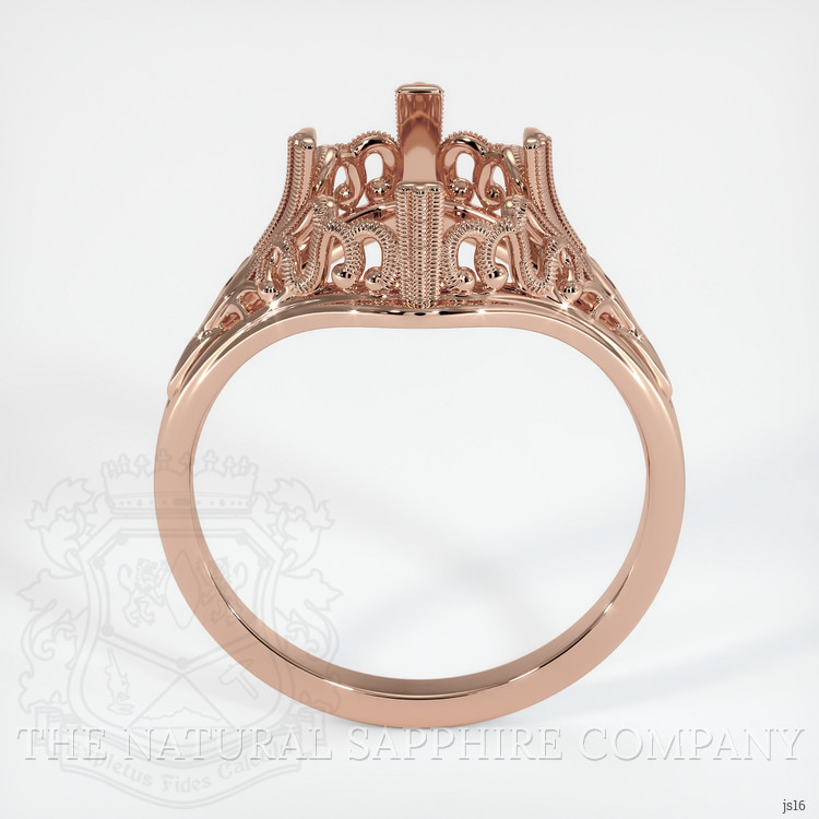 14K Rose Gold Antique Style Ring Setting