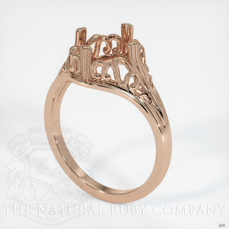 18K Rose Gold Antique Style Ring Setting