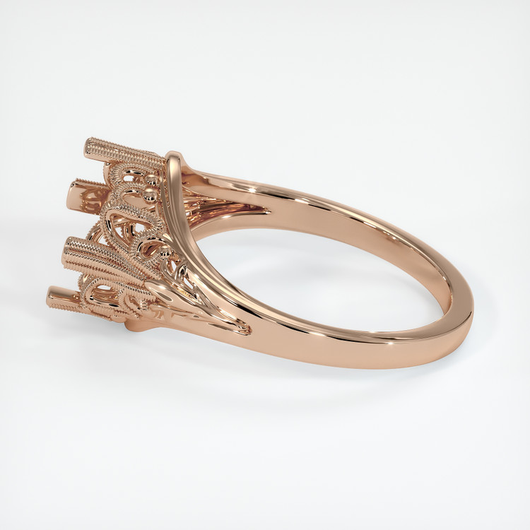 18K Rose Gold Antique Style Ring Setting