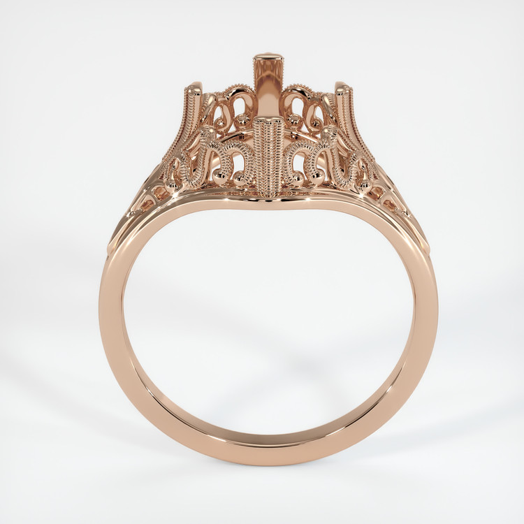 18K Rose Gold Antique Style Ring Setting