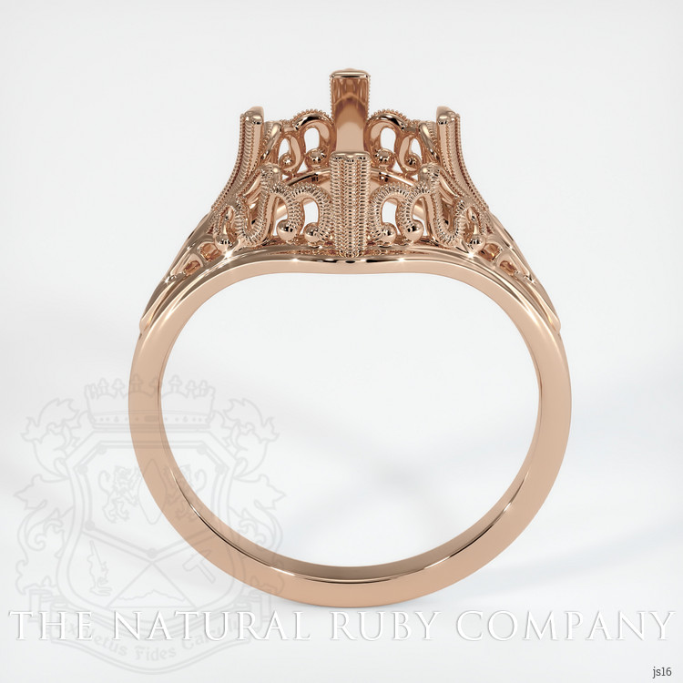18K Rose Gold Antique Style Ring Setting