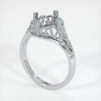 10K White Gold Antique Style Ring Setting Video