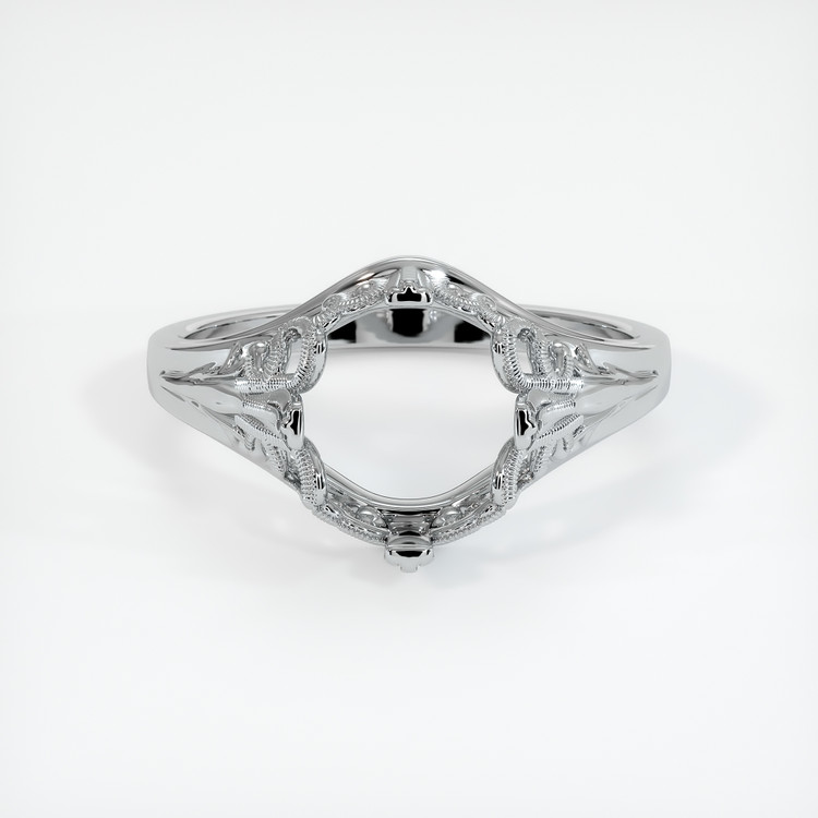 14K White Gold Antique Style Ring Setting