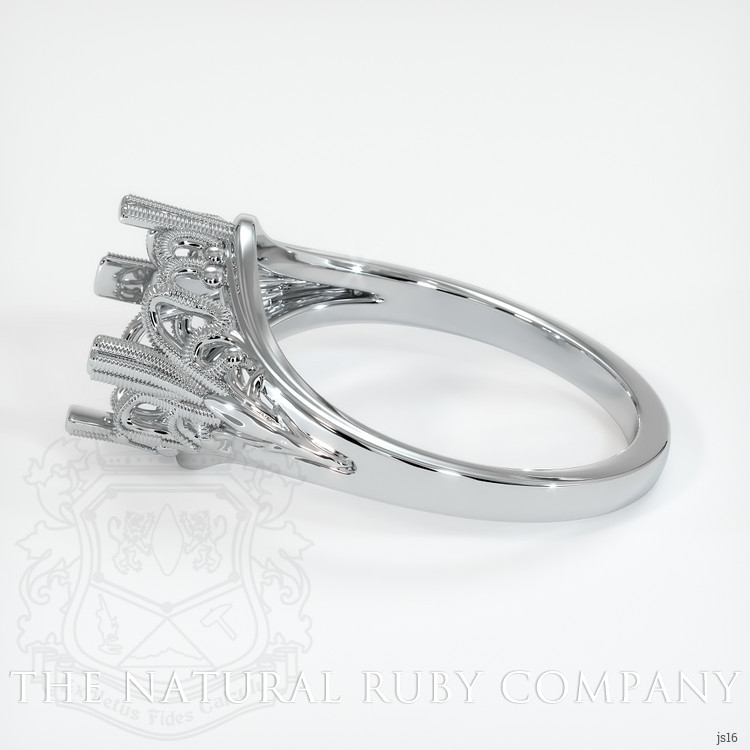 14K White Gold Antique Style Ring Setting