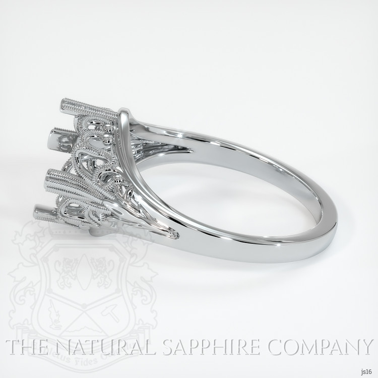14K White Gold Antique Style Ring Setting