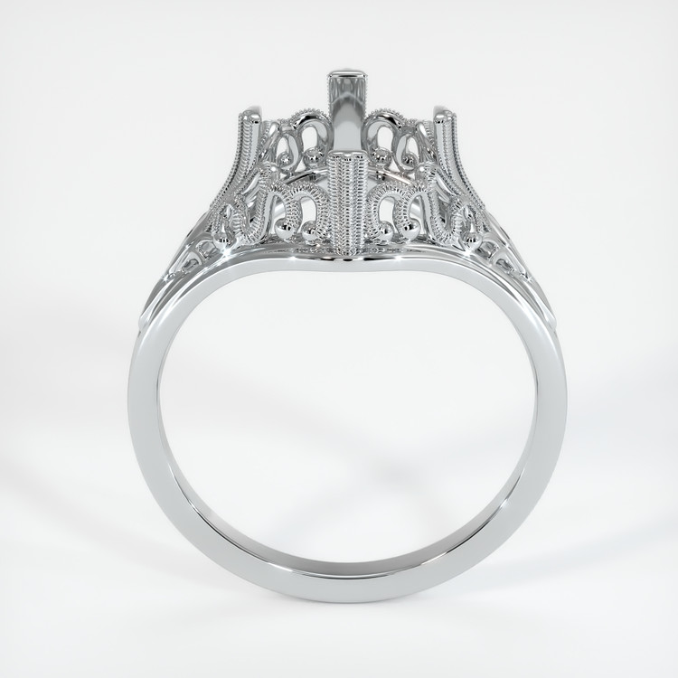 14K White Gold Antique Style Ring Setting