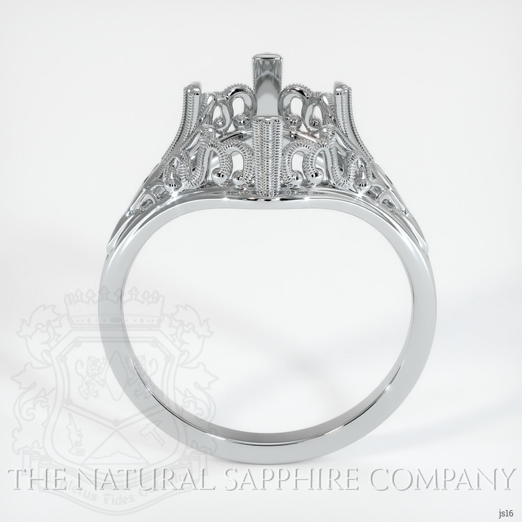 14K White Gold Antique Style Ring Setting