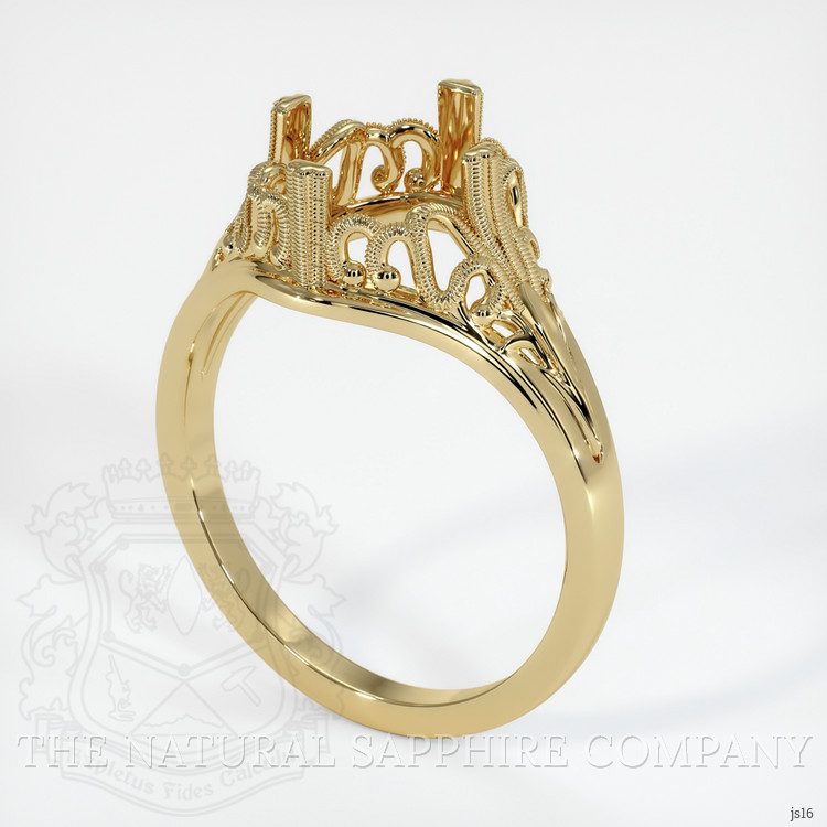 14K Yellow Gold Antique Style Ring Setting