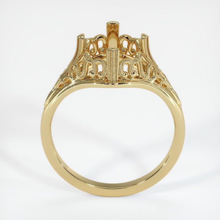 14K Yellow Gold Antique Style Ring Setting