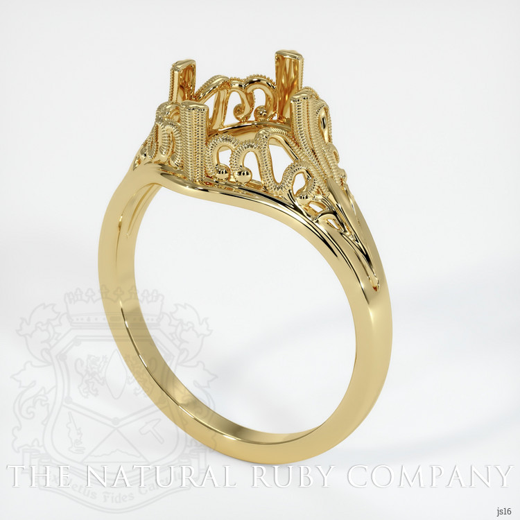 18K Yellow Gold Antique Style Ring Setting