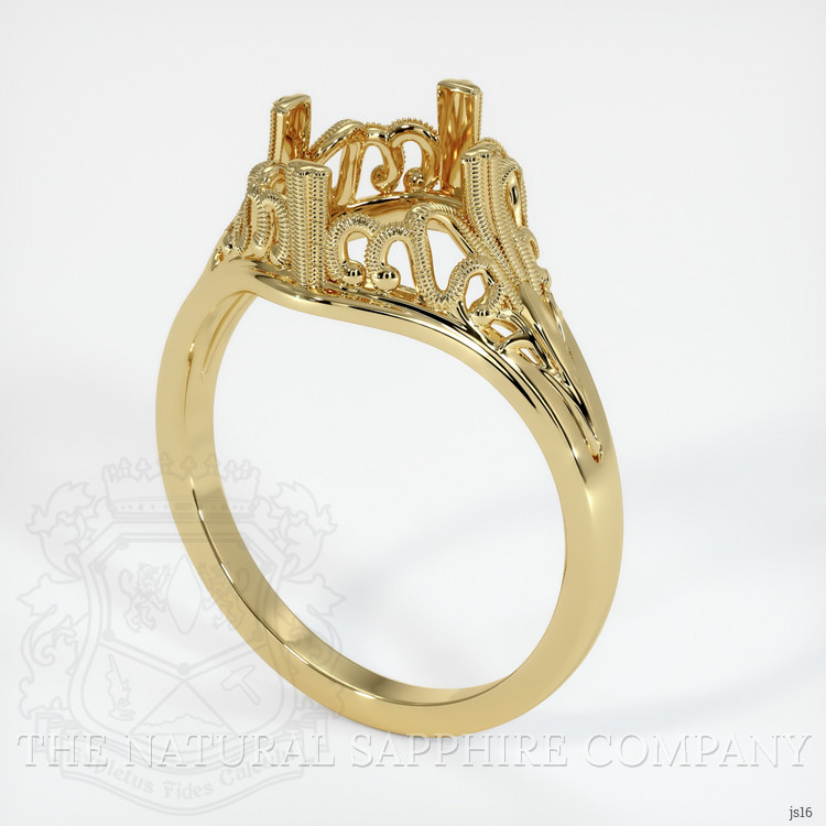 18K Yellow Gold Antique Style Ring Setting