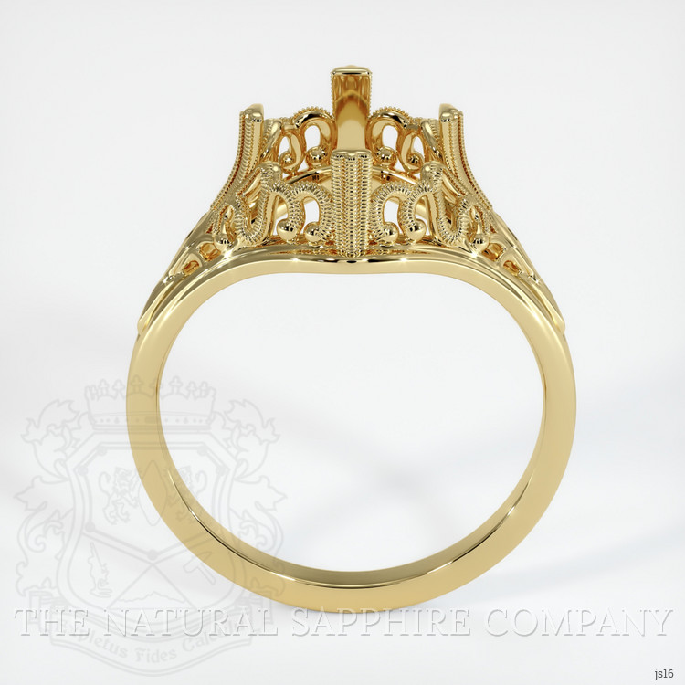 18K Yellow Gold Antique Style Ring Setting