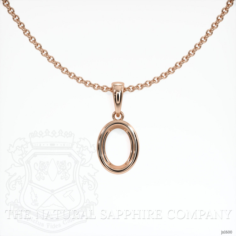14K Rose Gold Bezel Pendant Setting